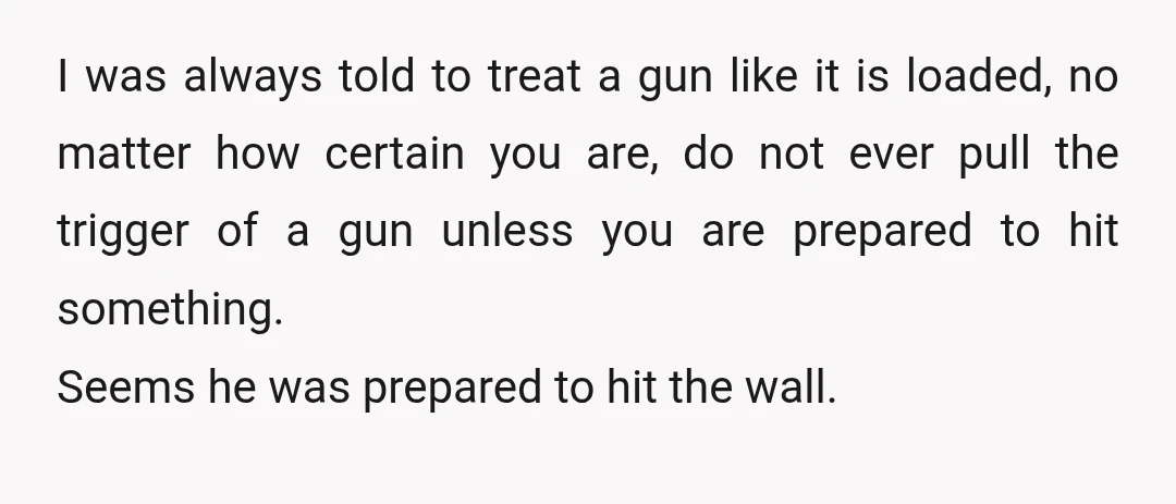 u/princessspluto
NTA. You did the right thing and yes it is the basic rule of safety.