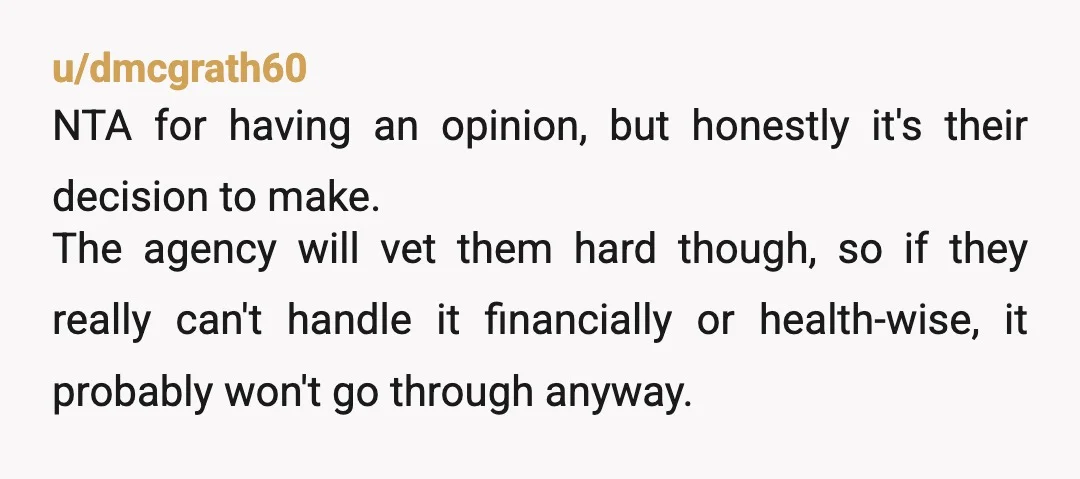 u/MarisaSassesBack It certainly sounds more like something she needs versus looking at what a CHILD would need. You're making very valid points and I hope you'll make them to her...