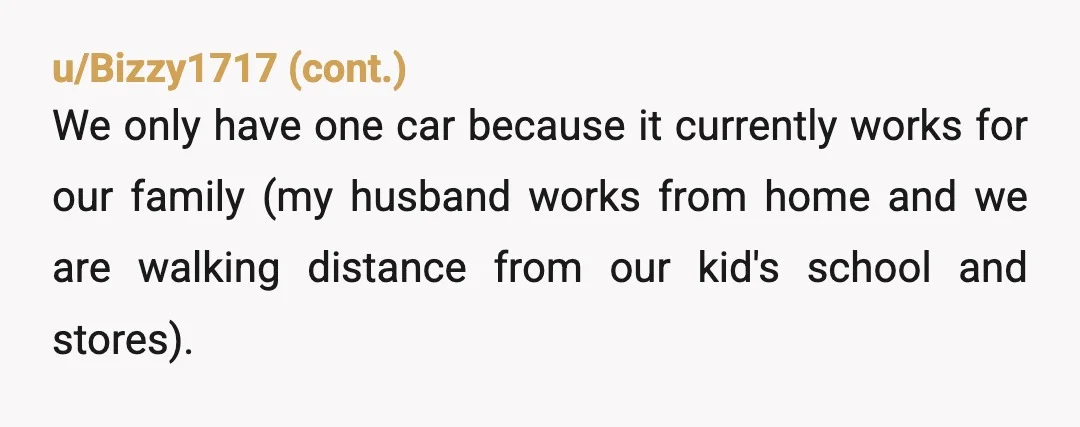 u/ddrmadness Soft YTA. $25K for a new car is far below the average price, and for an EV that’s a terrific price. As he said, this isn’t going to be...
