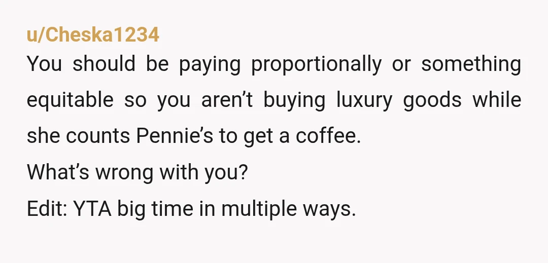 u/Easytrucks Couples counseling as soon as you both can go.  Resentment is poison, and finances are one of the leading causes of divorce.  Speaking as a divorced individual, it was...