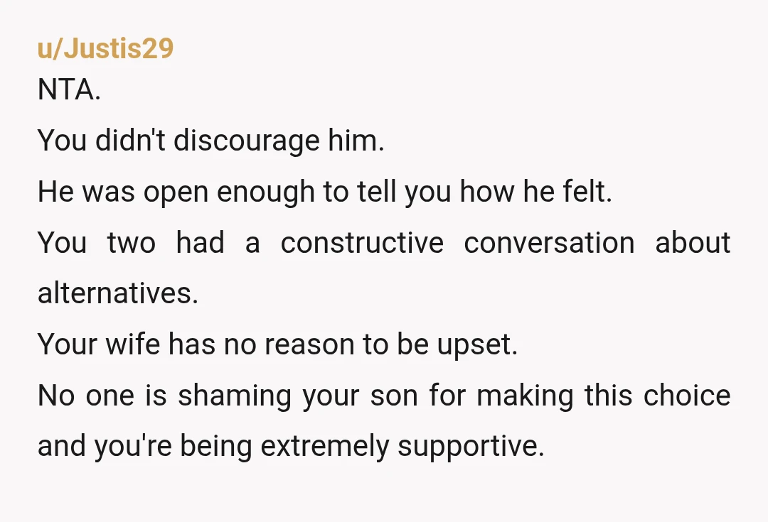 u/MarketParty2216 Honestly it sounds like you’re just backing up what he already said, not forcing him out. If he’s not having fun and the coach won’t let him switch positions...