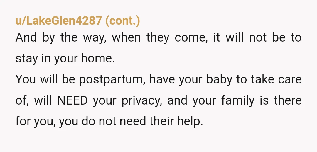 u/Ornery_Low_6580 NTA. My MIL was the same. She never called me or offered to help out while I was pregnant. As someone who now has a 9 month old, I...