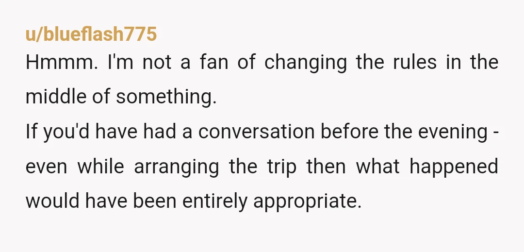 u/Brief-Small ESH I agree with your friend that this shouldn't have happened in front of the group. The request itself is reasonable but ideally you would've mentioned the gas thing...