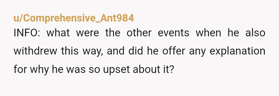 u/meep568 YTA It sounds like you're pushing him to do these social events. Does he even want to make friends as much as you do? Why can't you go out...