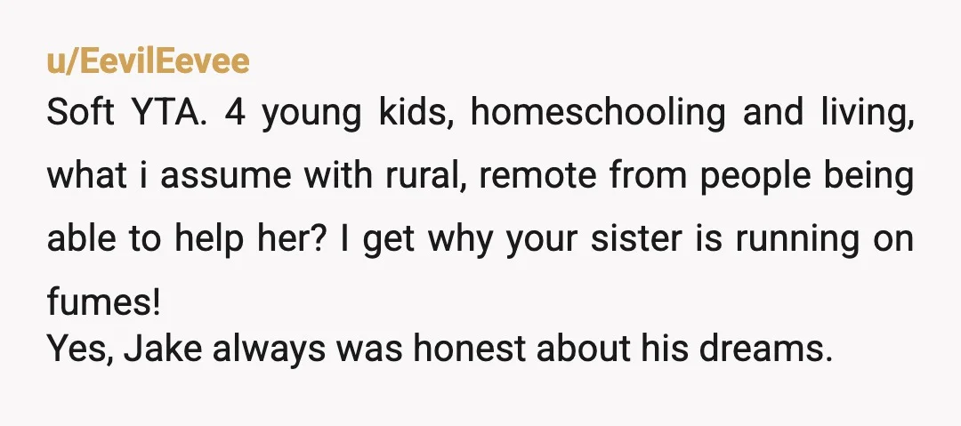 u/TollTea The thing about the homesteading tradwife life is that it is heavily marketed as idyllic and peaceful and fulfilling to women and talking about how absolutely soul destroying and...