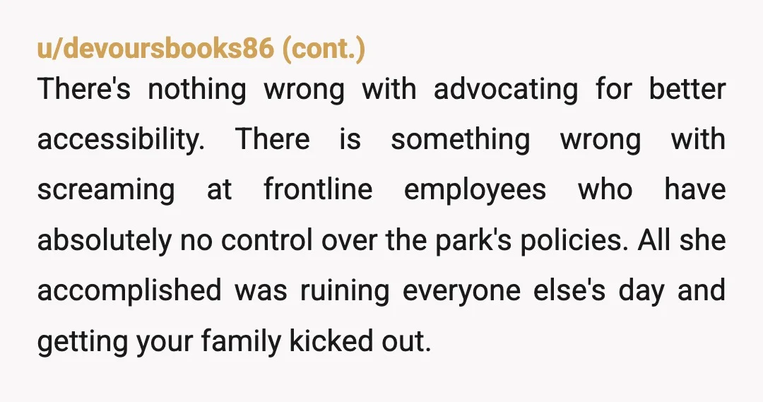 u/bearhug7602 NTJ but you were just crowned the "scapegoat". Now all she will focus on or talk about is your behavior and how you didn't support her throwing a tantrum...