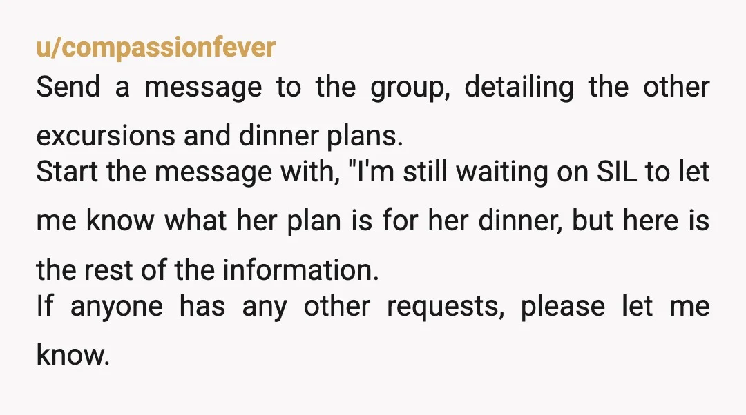 u/AdvancedTax6712
NTA - you already have one toddler, three reminders is more than considerate you can now only assume she’s sorting it herself