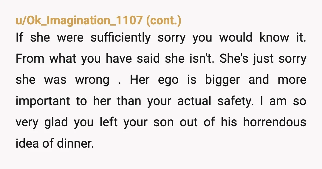 u/No_Jaguar67 She won’t understand unless you actually leave. I am not saying to leave, she just doesn’t seem to understand consequences and not sure she will in this situation if...