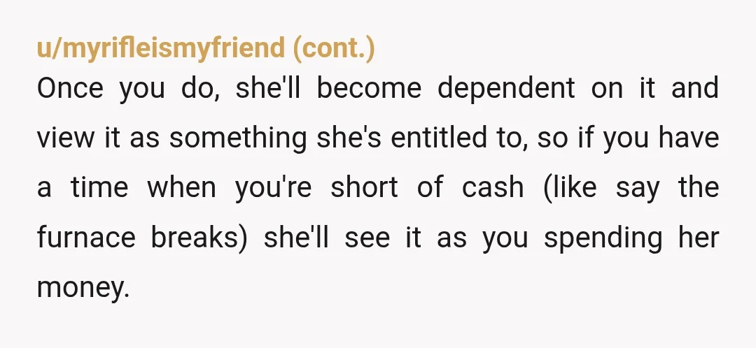 u/Angrycat11111 I knew this story was familiar!! r/justnofamily would love this. Apparently your sister is mom's favorite. Sister should live with her and mommy can take care of her and...