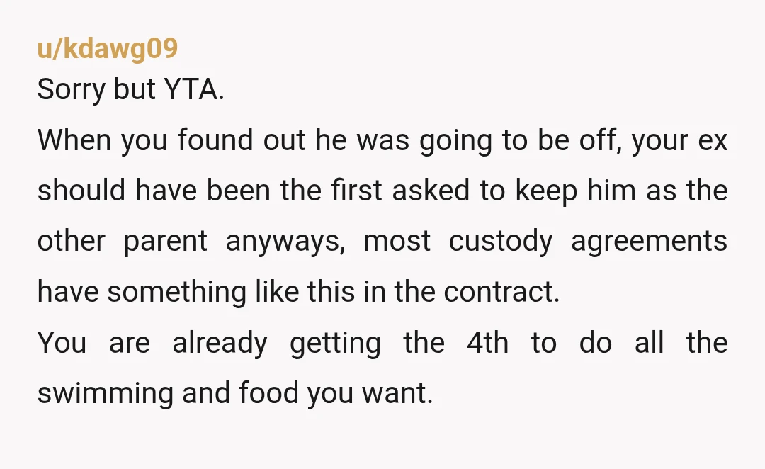 u/Impossible_Height_46
My advice is to enforce the agreement to a T, if there's an official plan through the courts.
If not, it's time to draw one up.