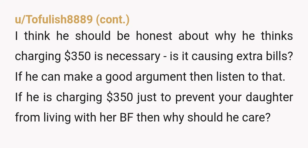 u/Glittering-Paper4516 NAH but I think you are wrong.  He isn’t stepping into a parental role. He’s stepping into his existing property owner renting to tenants role.  In the real world,...