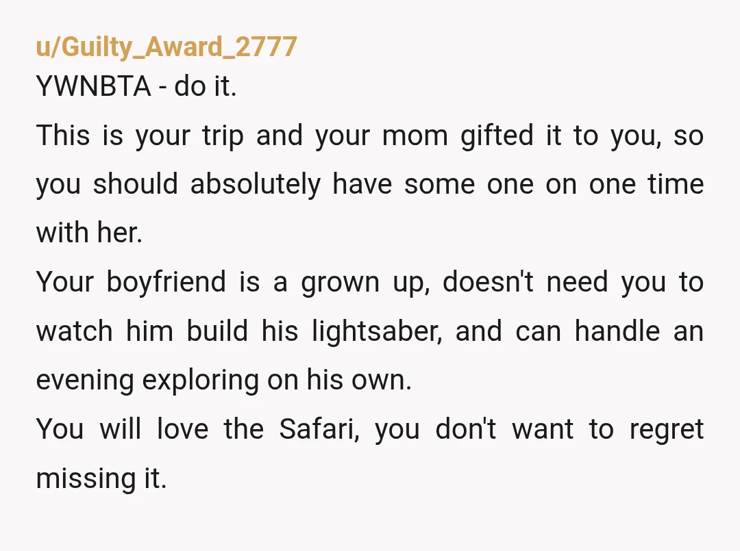 u/MightBeLate12 NAH. Ya’ll just don’t have Disney planning experience. Do Animal Kingdom right away in the morning, make a beeline for the safari. It’s much better at that time anyway,...