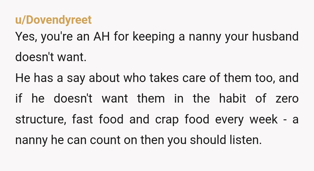 u/thedoctormarvel Going between YTA/ESH. I’m sorry, but this list doesn’t sound fun or entertaining. Her giving your kids fast food once a week is a lot ngl. Who cleans up...