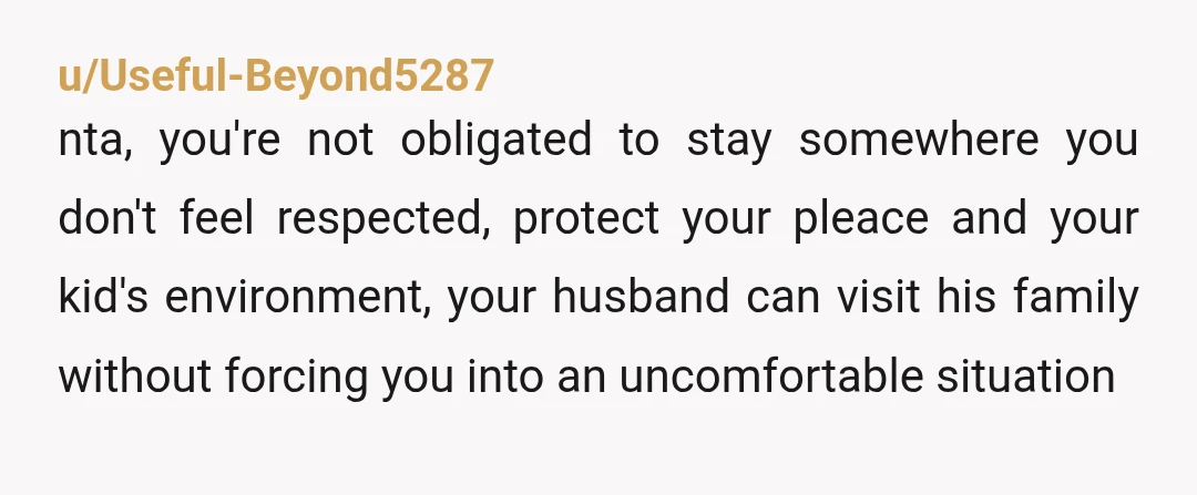 u/ExploressOnTees NTA Your MIL needs to learn to keep her comments to herself. You've tried to discuss your feelings with her but she has completely dismissed and invalidated them. It...