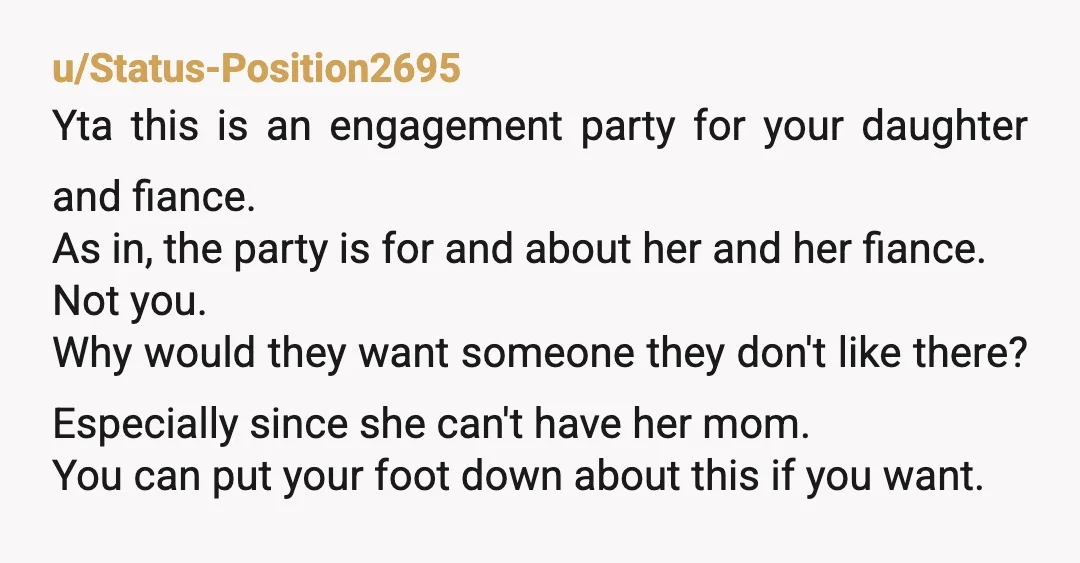 u/moosigirl
NTA.
They don't need to think of her as family but they do need to be civil.
Do they know about the state of you marriage before the divorce?