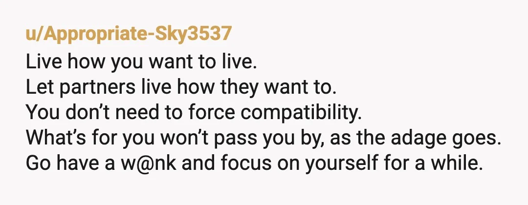 u/ACTS20-24 Seems short sighted to me. You already know her. You know if she is worth it or not. If she is marraige material then wait. If not then she...