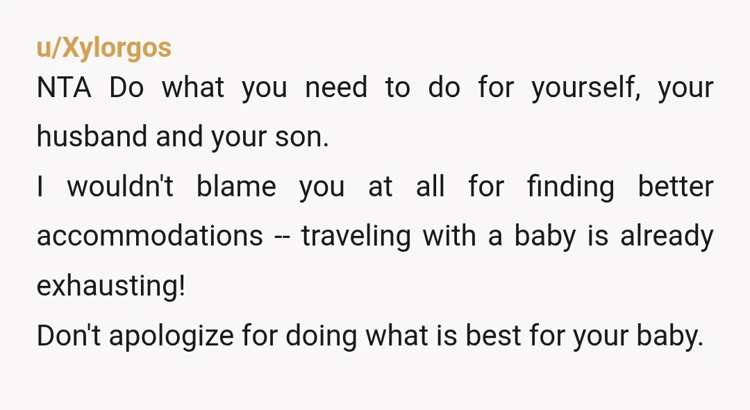 u/Rinnme
NTA.
It's your decision, you prioritize your child's safety and comfort, and that is as it should be.