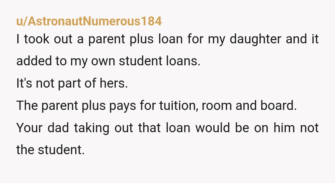 u/SexysNotWorking Is this even real? Not you're NTAH for not paying off a loan you never took out, weren't even informed about, and which made it harder for you to...