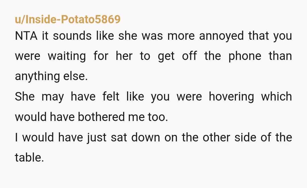 u/Awkward-Bother1449 NTA - Unfortunately, you encountered someone who needs professional help. I think that I would have done exactly what you did. I guess I'll have to read the comments...