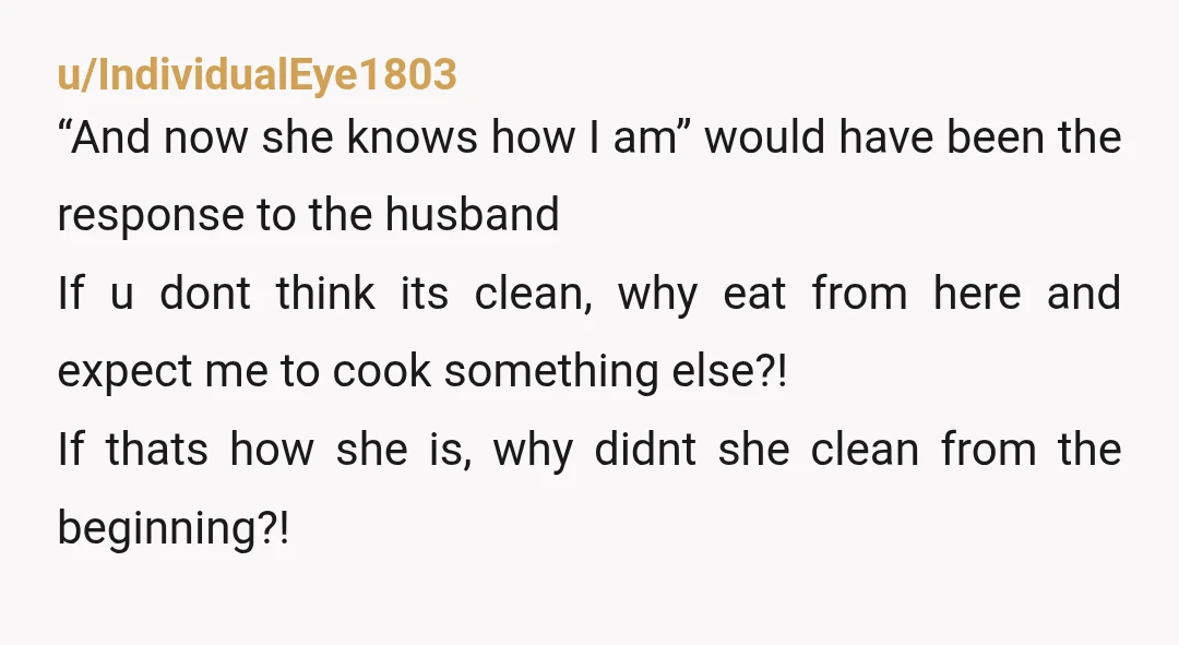 u/bonitaruth
The thing to do was handle it directly w your MIL at that moment, not to run away and hide in the bedroom.