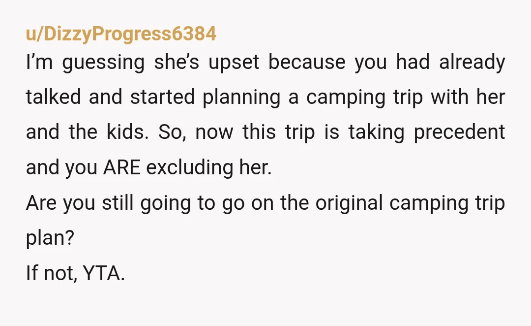 u/Similar-Opinion8750 YTA. you are trying to force her into agreement with these plans. She said she wanted to go and since your brother is single he doesn't want her there....