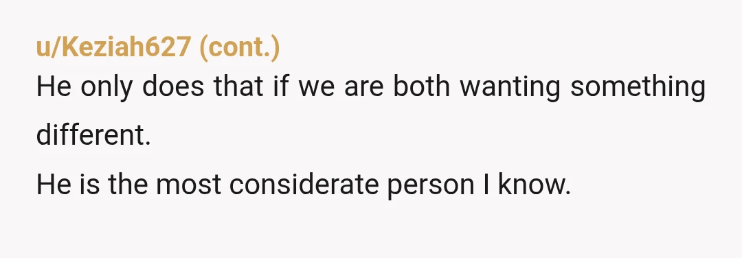 u/CrabbiestAsp
NOR.
It's incredibly inconsiderate for her to choose a food she knows you don't like just because she really wants it.
I'd never do that to someone I love.