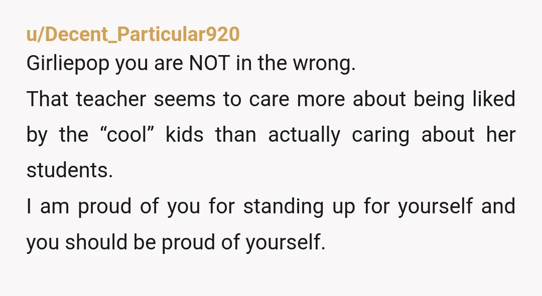 u/Cdavert Stop answering when she calls you the wrong name. I'm sure she will bring you to the principal's office. Then you can tell both of them how disrespectful it...