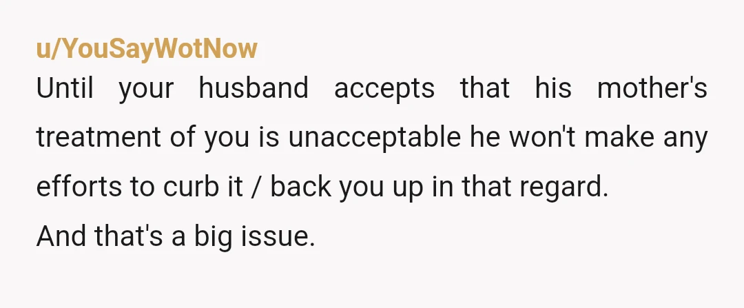 u/Ginger630 NTA! Does your husband know how his mother treated you when he was hospitalized? He needs to know. And she doesn’t deserve to see any pictures. She isn’t supportive...