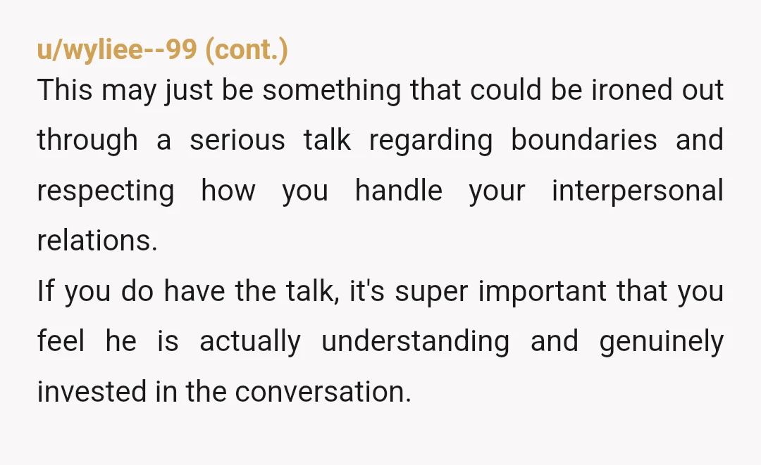 u/Independent_Sea_6808 This is really red flag behaviour My partner and I are long distance and we normally talk in the evening but there's nothing set. We try to tell the...