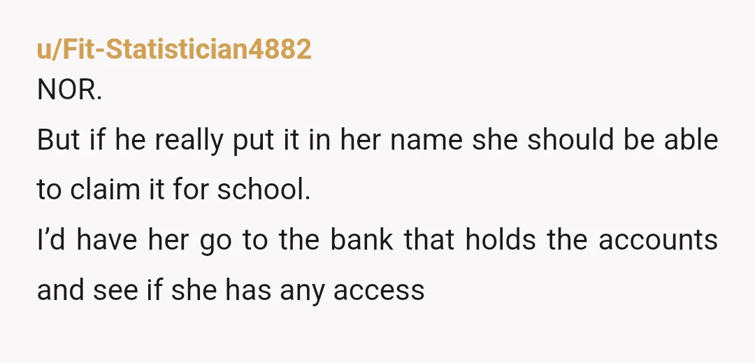 u/Sample-quantity I don't think you are overreacting. He either lied about ever starting the 529 plan, or changed his mind at some point about giving the money, but either way,...