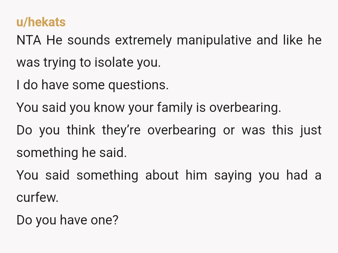 u/lun4d0r4 NTA. WTF is with this asshat demanding you to completely blow up your entire life for 'nothing serious'?! 🚩🚩🚩🚩🚩🚩🚩🚩🚩🚩🚩🚩 You do not sound like you have any real issues...