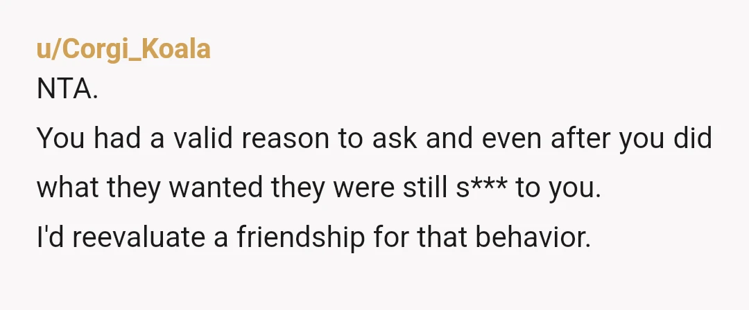 u/Great_Scallion7883
NTA at all, all the passive aggressive comments were uncalled for.
They're lucky you even brought anything so they should just be grateful.
