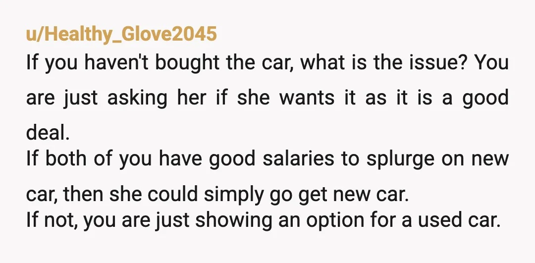 u/-_-_Ginger_-_- So many people in these comments are obviously very privileged and are acting like it's not a huge deal to get a brand new car or find a reliable...