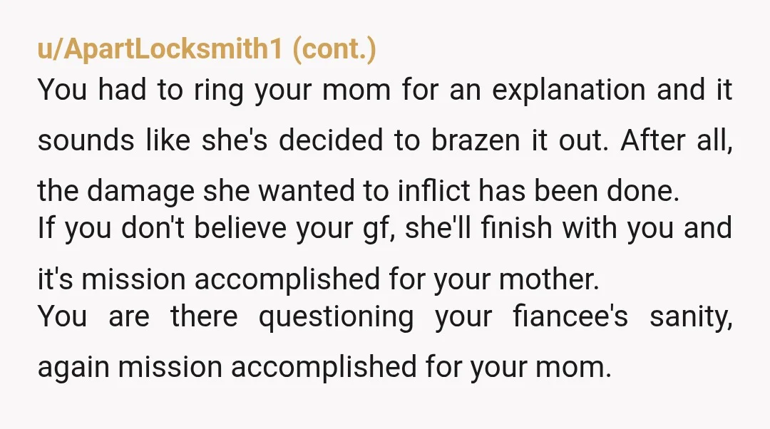u/karmau94 If you don't believe your fiancee, would you believe your children when they tell you about a racist incident. You now have the potential to be raising black children....