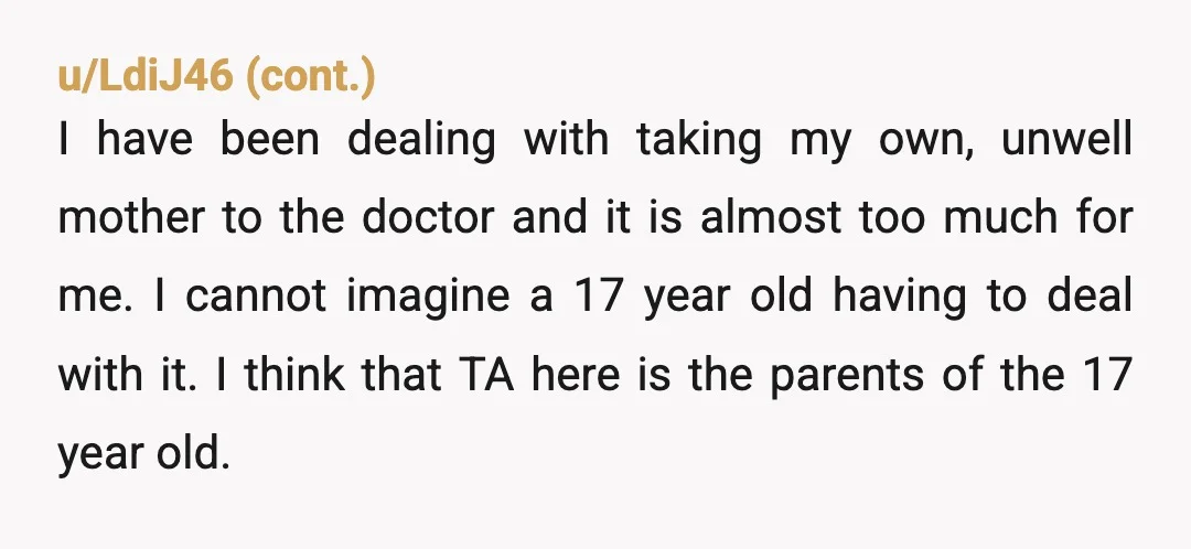 u/Major_Energy_1968
The grandfather needs an adult with him to go to the hospital. Grandson is still a minor.