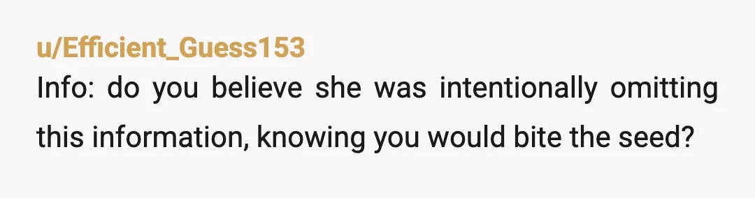 u/MajLeague
Info - How long have you had a mouth? Do you ask her to manage other basic bodily functions for you?