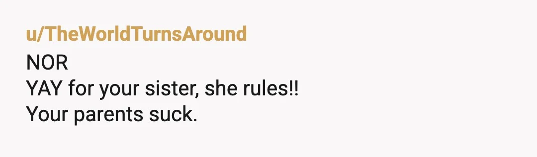 u/BeeFree66
NOR.Â
Find a new doctor.Â
Stop talking about dr visits with family.Â