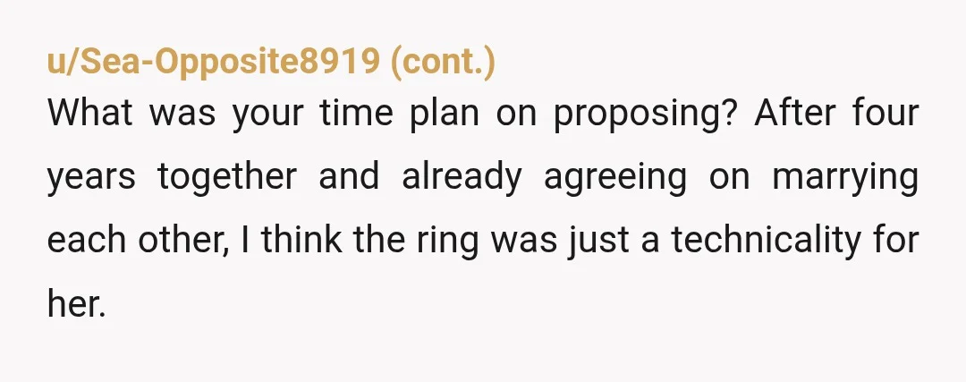 u/Careful-Self-457 This is going to be your entire life if you marry her. Her making decisions and plans without you and expecting you to go along. Let her continue to...