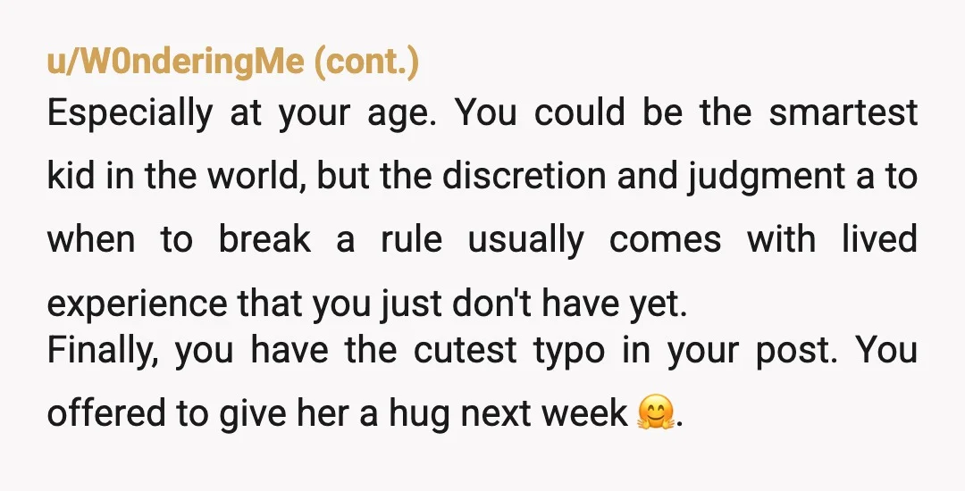 u/Obvious-Block6979 NTA but I personally would check with your boss to ask how he would want you to handle that situation. I personally don’t think she deserves it and would...
