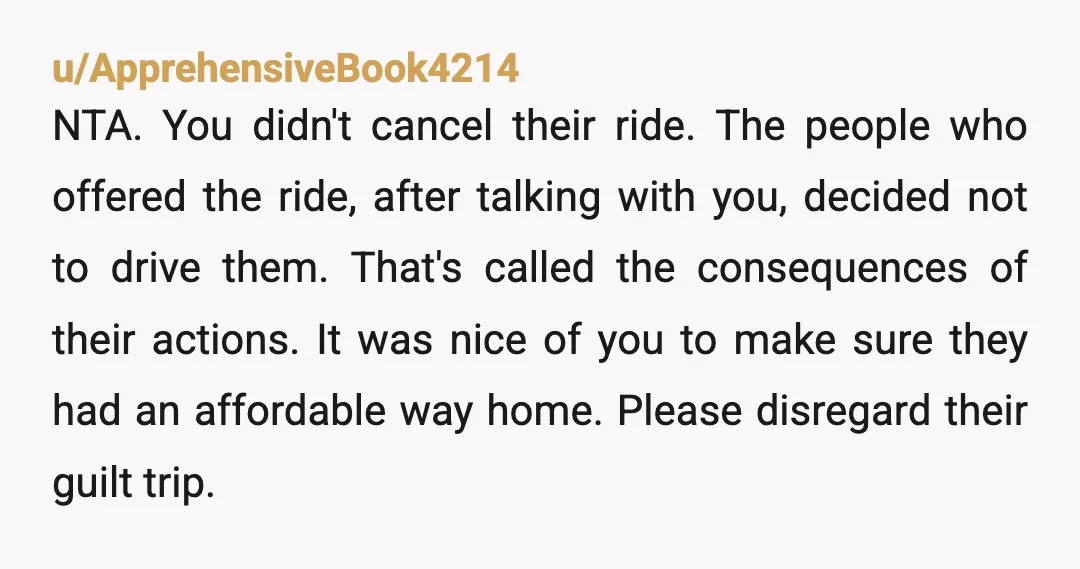 u/juliewbb
NTA these people are not your friends and they don’t deserve to be chauffeured around by someone they repeatedly harmed.
Please never speak to them again.
