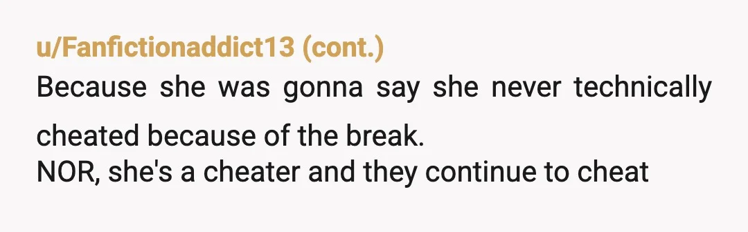 u/Kcrack_87
I hope this is AI slop.
If not, please grow a spine and leave her, she was already looking to cheat.