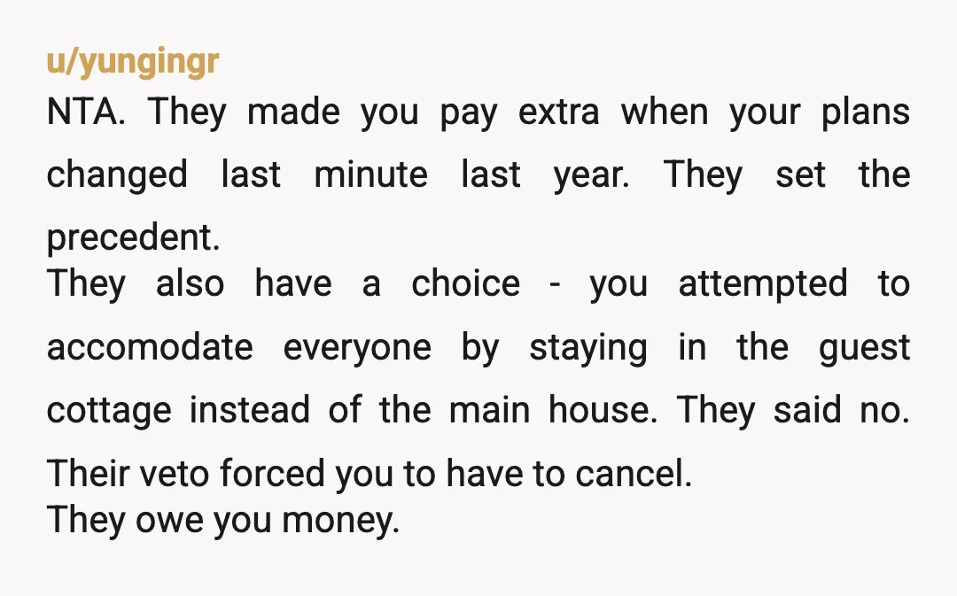 u/Past-Parsley-9606 YTA. It may not be your fault that your dad cancelled on you, but sure it's not your friends' fault either, and between you and them, you should be...