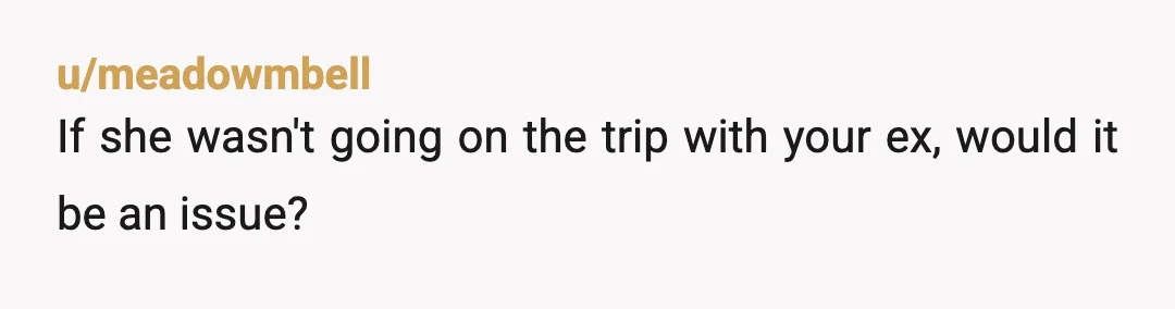 u/Few-Statement-4410
NTA.
It's the equivalent of them asking you to pay for the rental car for the vacation.
The new BF can rent a car on his own.