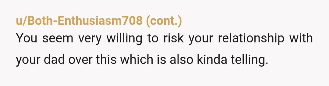u/TheRealGinz As someone who had a similar issue, with someone who made a comment after my mother‘s memorial service. I let it affect me, and my relationship with that person,...