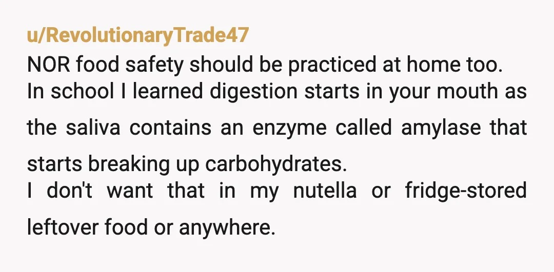 u/Odd-Bug6826 I think people are missing that you’ve witnessed this kid’s poor hygiene for years. If you were opening new bags of food any time ANYONE pinched some food out,...