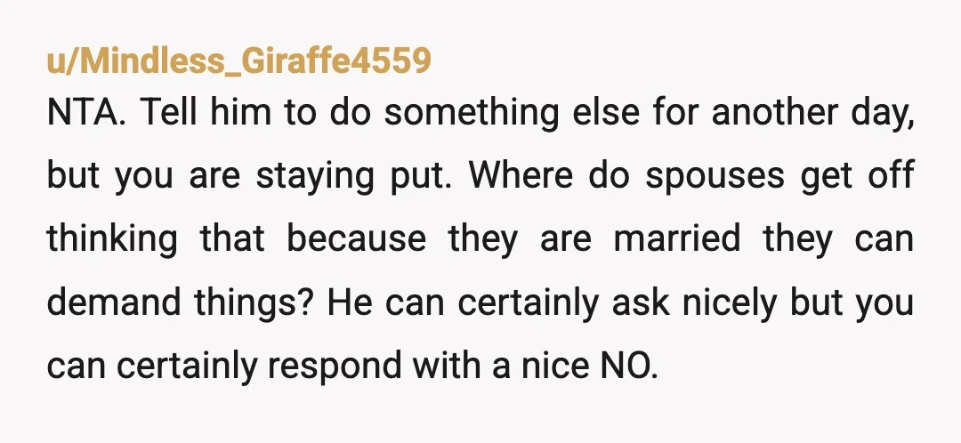 u/strange-lady78 NTA He and his family don’t care that you’re always hot, so why should you care that he’s being hot without you?