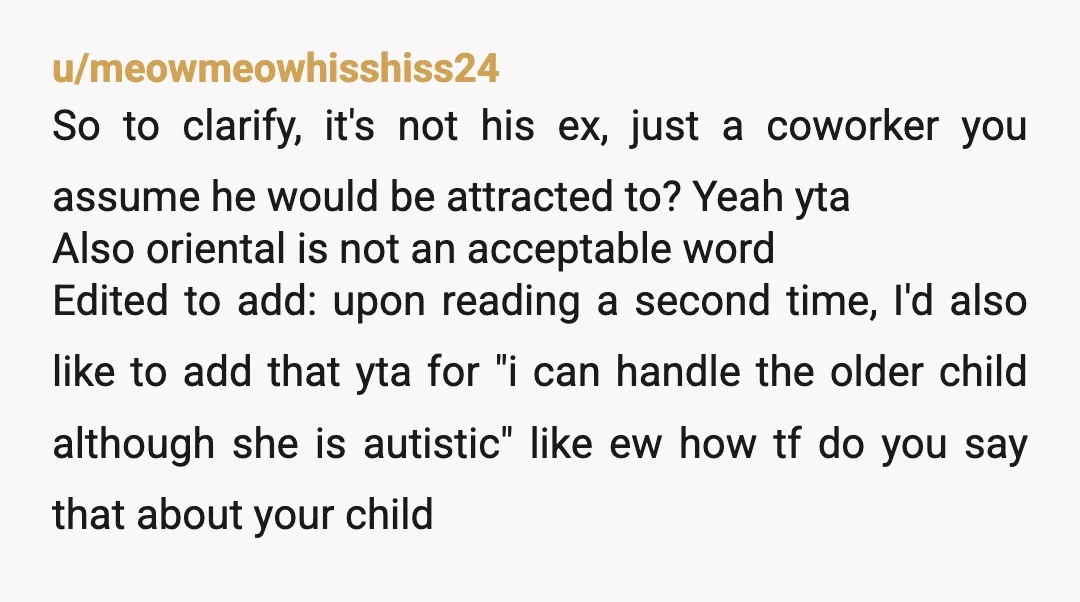 u/Significant_Ad_7282
Yeah, it sounds like you've got some issues you need to work on.