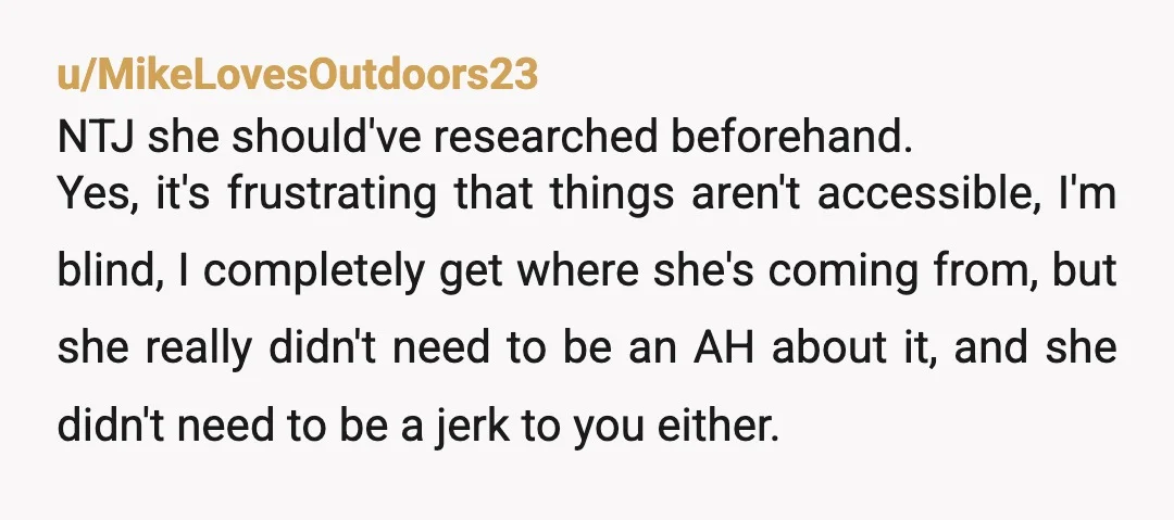 u/OldMove3348
NTJ.
I’m guessing she pulls this crap a lot.
Some people aren’t happy unless everyone else is not happy.