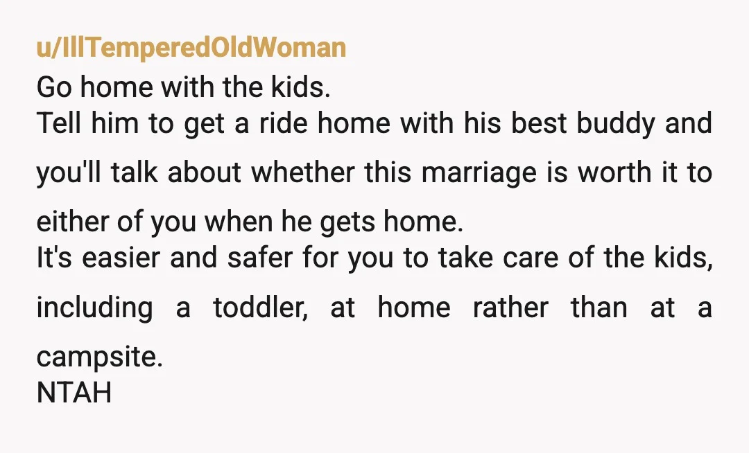 u/Sqr-Peg-Rnd-Hol_NoGo
At this point you're not a wife and family. You're a maid who brings her kids along.