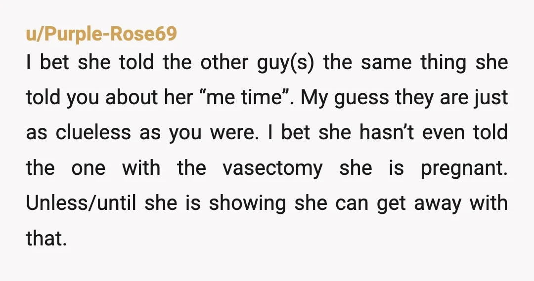 u/FenyxFire Oof. Yeah, if she keeps up with the “so all that was bs, huh?” Guilting garbage just tell her you’re now on your own “me days” and the “no...